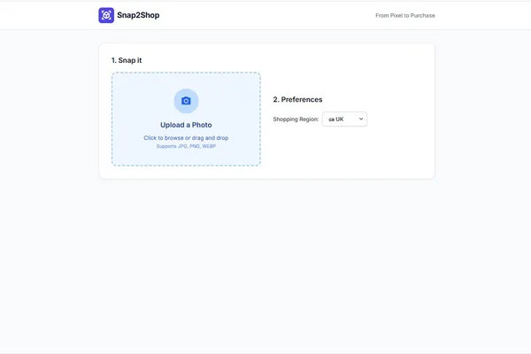 Snap2Shop AI product identification app