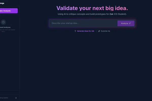 VentureForge AI startup validation tool
